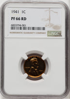 1941 1C-50C Proof Set Proof Sets NGC PF64-67