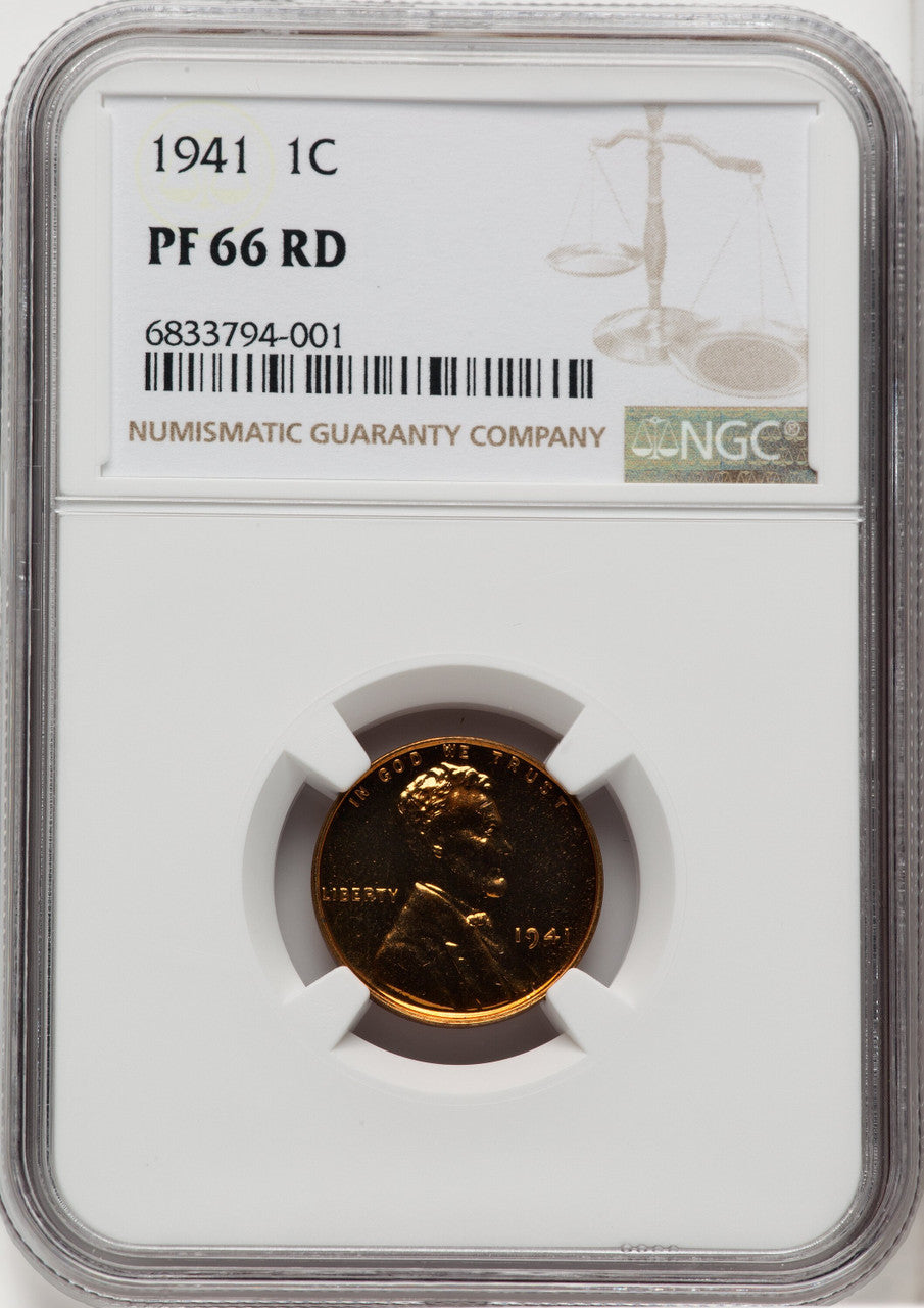 1941 1C-50C Proof Set Proof Sets NGC PF64-67