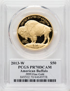 2013-W One-Ounce Gold Buffalo John Dannreuther PCGS PR70