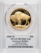 2006-W $50 One-Ounce Gold Buffalo John Dannreuther PCGS PR70