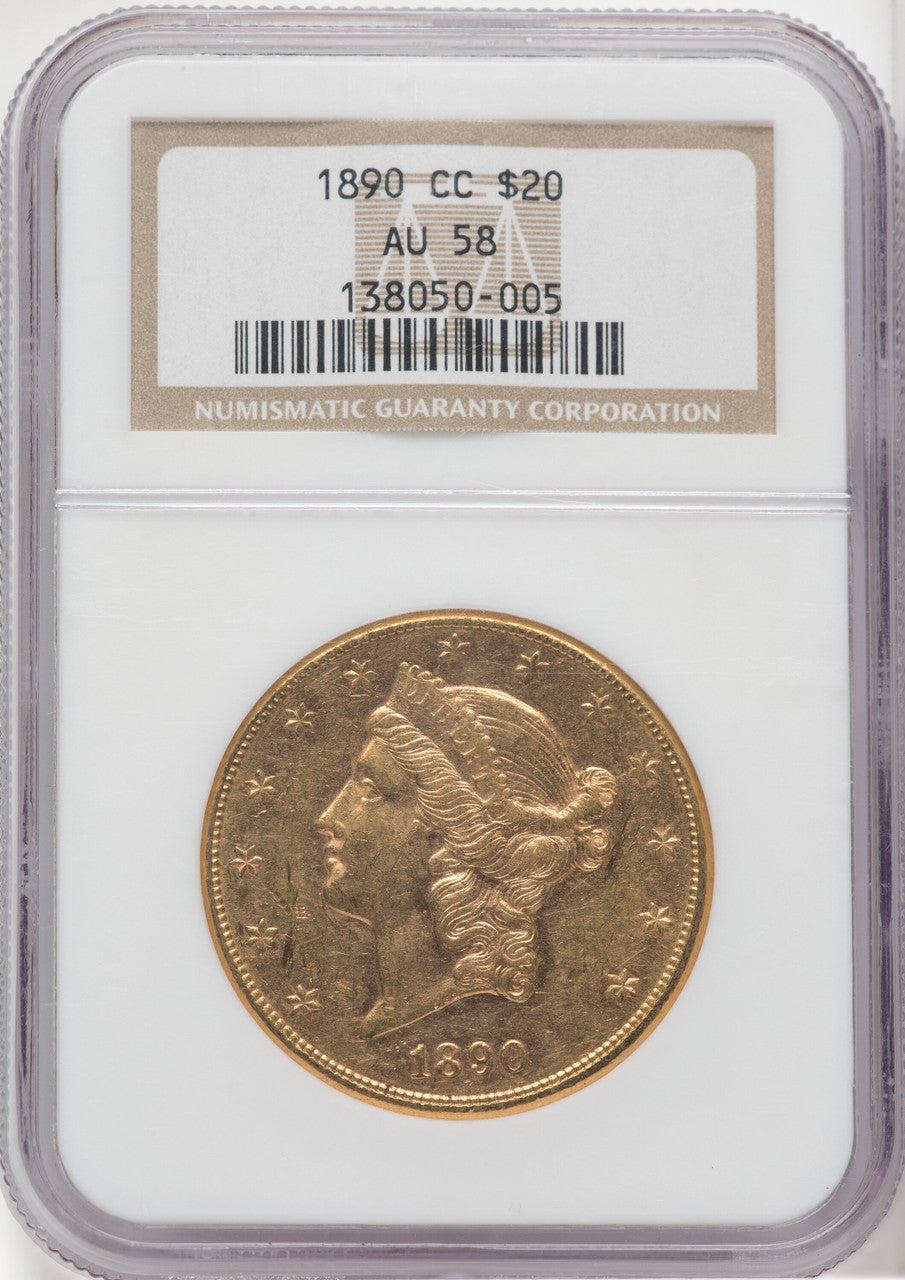1890-CC $20 Liberty Double Eagle NGC AU58 (765367049)
