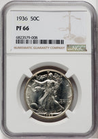 1936 50C Proof Walking Liberty Half Dollar NGC PR66