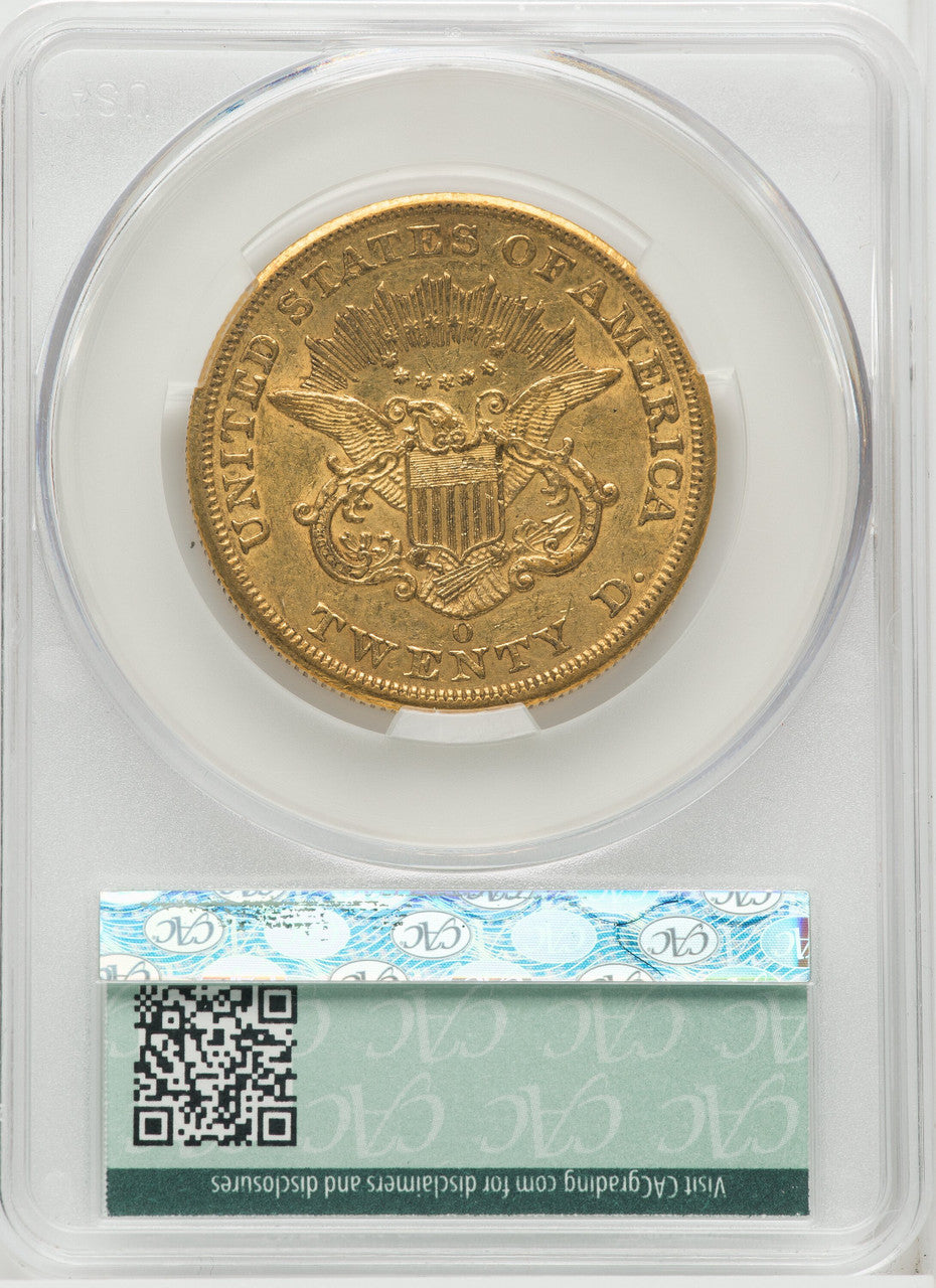 1851-O $20 Liberty Double Eagle CACG AU55