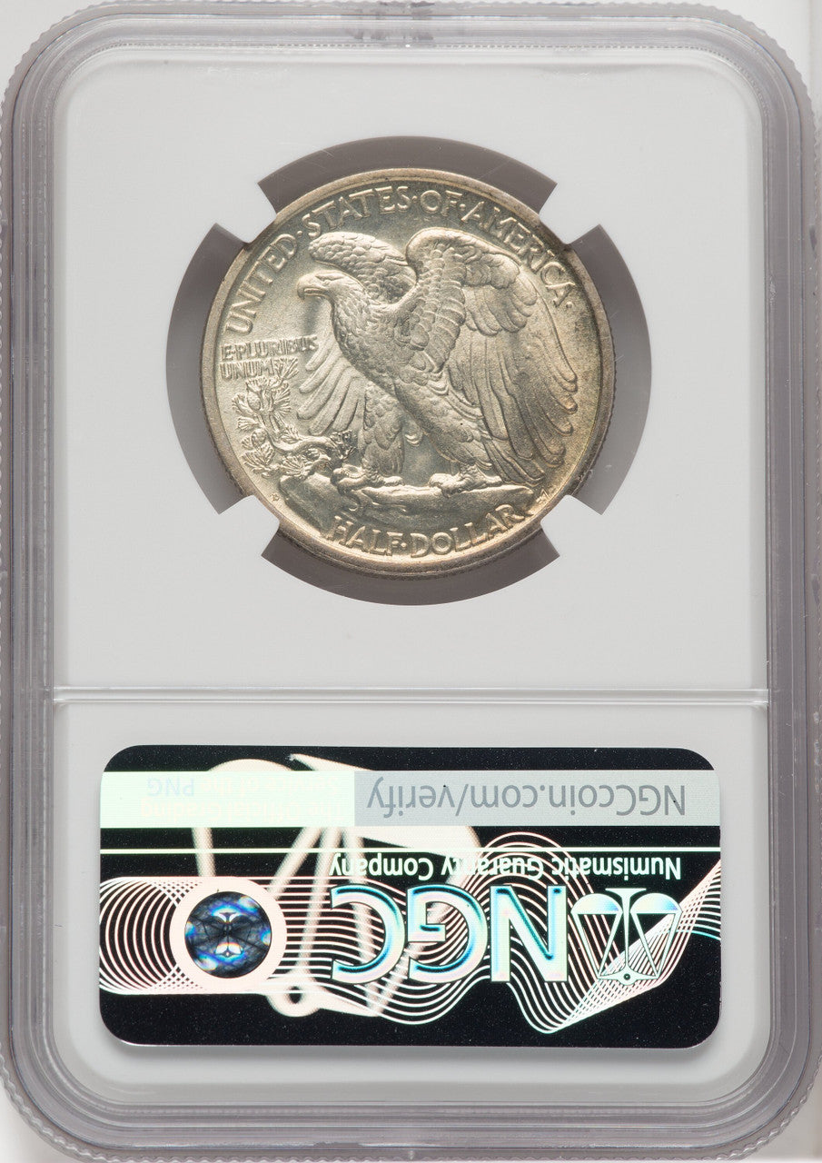 1918-D 50C Walking Liberty Half Dollar NGC MS61