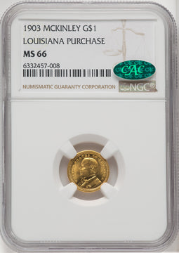 1903 G$1 MCKIN CAC Commemorative Gold NGC MS66