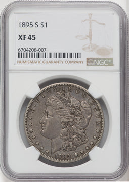 1895-S $1 Morgan Dollar NGC XF45