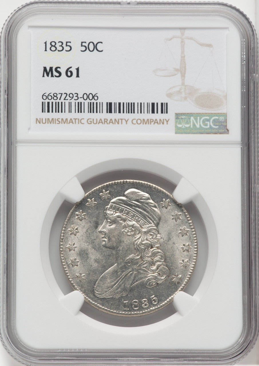 1835 50C Bust Half Dollar NGC MS61