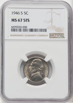 1946-S 5C FS Jefferson Nickel NGC MS67