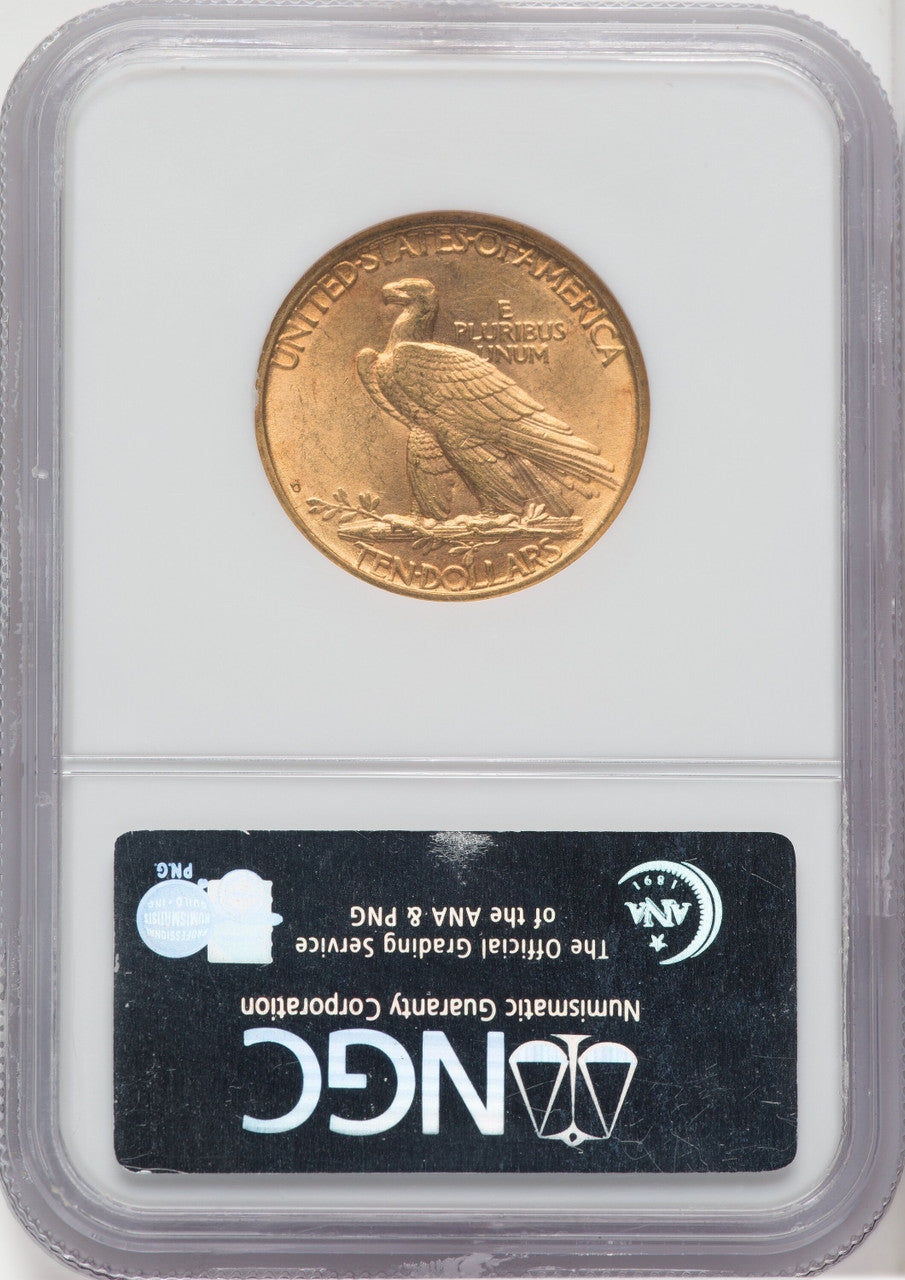1908-D $10 NO MOTTO Indian Eagle NGC MS62