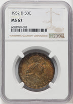 1952-D 50C Franklin Half Dollar NGC MS67