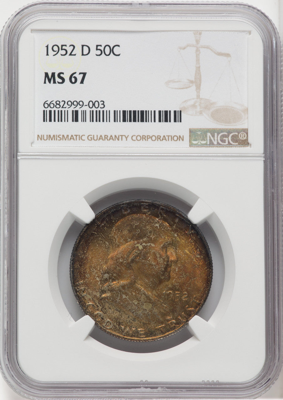 1952-D 50C Franklin Half Dollar NGC MS67