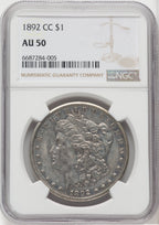 1892-CC $1 Morgan Dollar NGC AU50