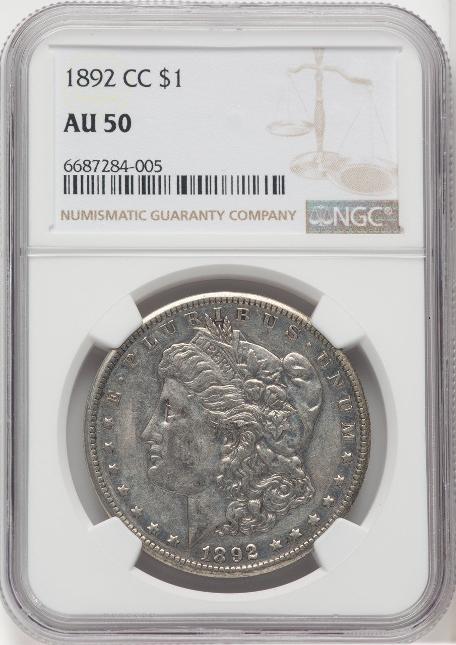 1892-CC $1 Morgan Dollar NGC AU50