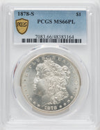 1878-S $1 PL Morgan Dollar PCGS MS66
