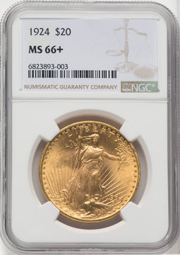 1924 $20 Saint Saint-Gaudens Double Eagle NGC MS66+ (761939060)