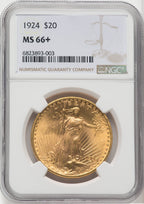 1924 $20 Saint Saint-Gaudens Double Eagle NGC MS66+ (761939060)