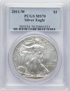 2011-W Silver Eagle Burnished PCGS MS70