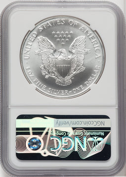 1998 S$1 Silver Eagle Brown Label NGC MS70