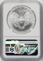 1998 S$1 Silver Eagle Brown Label NGC MS70