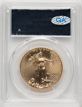 2016-W $50 One-Ounce Gold Eagle Burnished Silver Foil 1 of 250 PCGS SP70