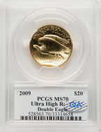 2009 $20 Ultra High Relief Saint-Gaudens Signature PCGS MS70