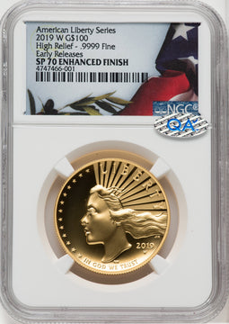 2019-W $100 High Relief Enhanced First Strike NGC MS70