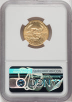 1987 $10 Quarter-Ounce Gold Eagle NGC MS70 Anna Carbral Signed