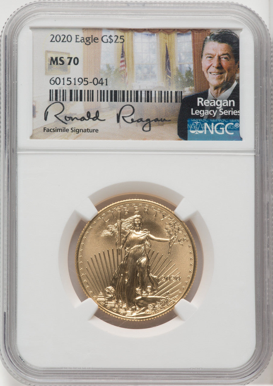 2020 $25 Half-Ounce Gold Eagle NGC MS70