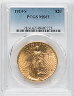 1914-S $20 Saint-Gaudens Double Eagle PCGS MS62 (764625003)