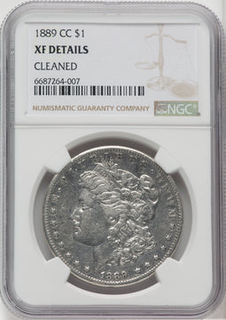 1889-CC $1 Morgan Dollar Details NGC XF40