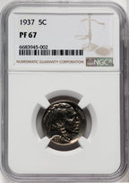 1937 5C Proof Buffalo Nickel NGC PR67 (505866012)