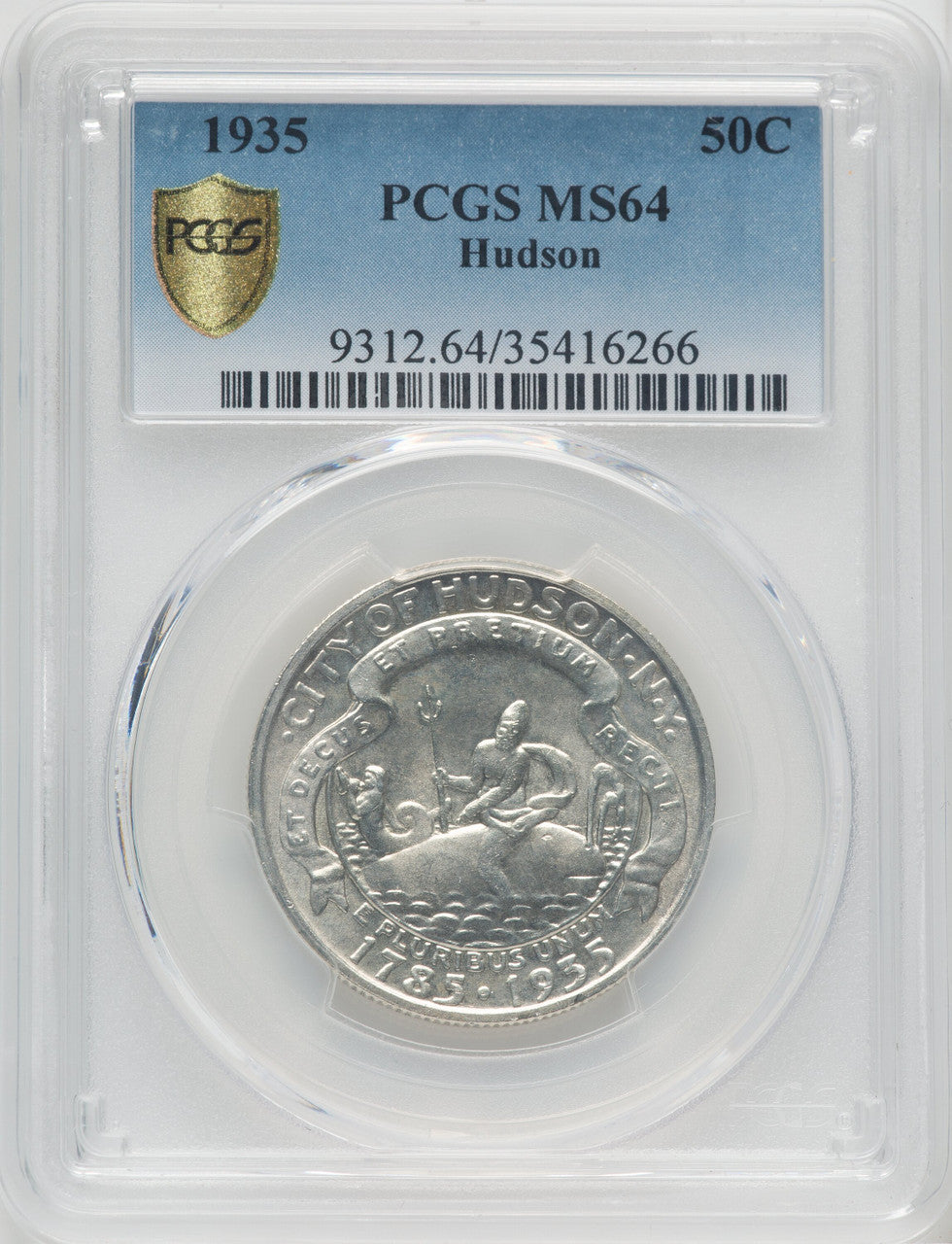 1935 50C Hudson Commemorative Silver PCGS MS64