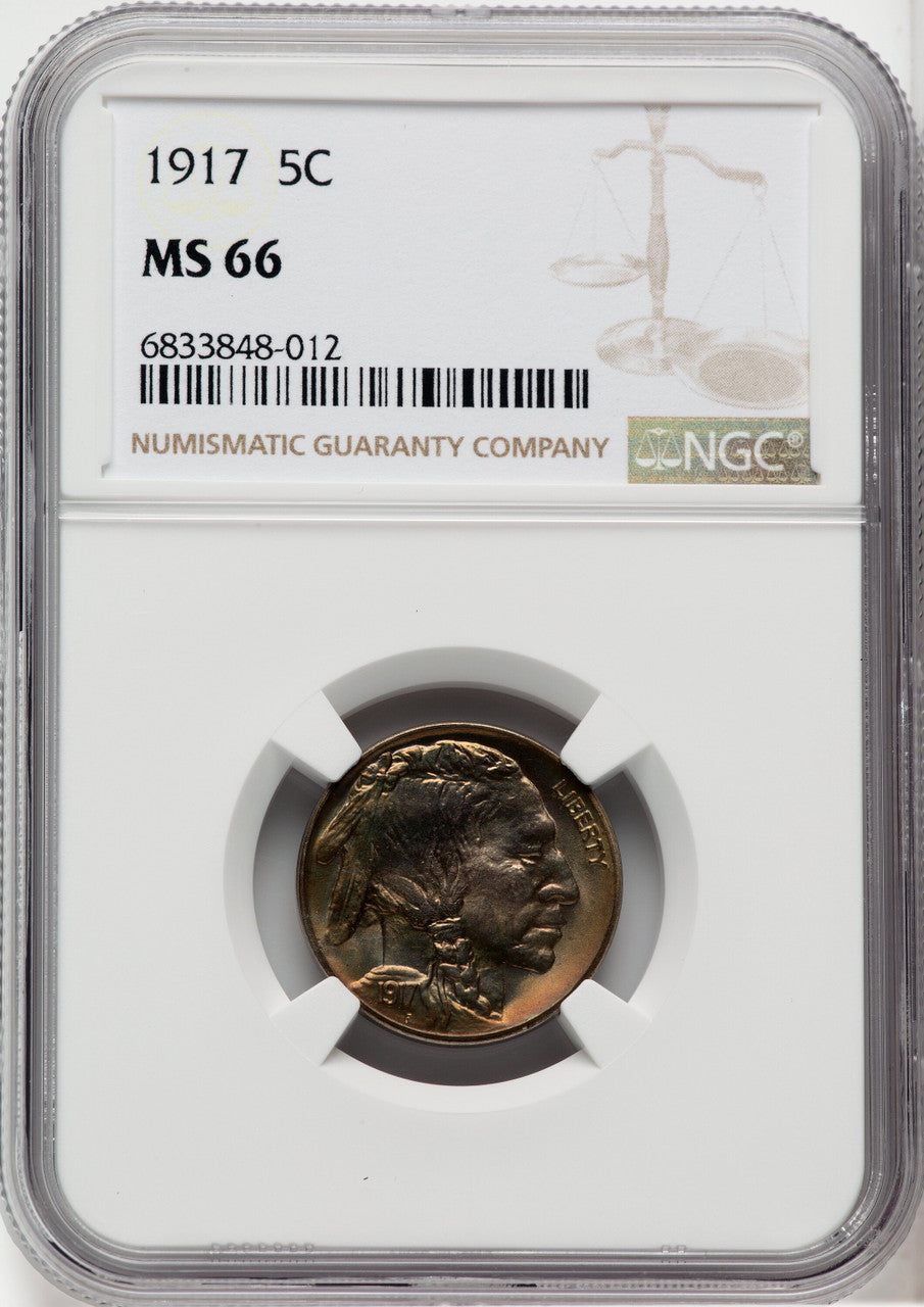1917 5C Buffalo Nickel NGC MS66