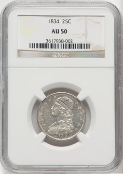 1834 25C Bust Quarter NGC AU50