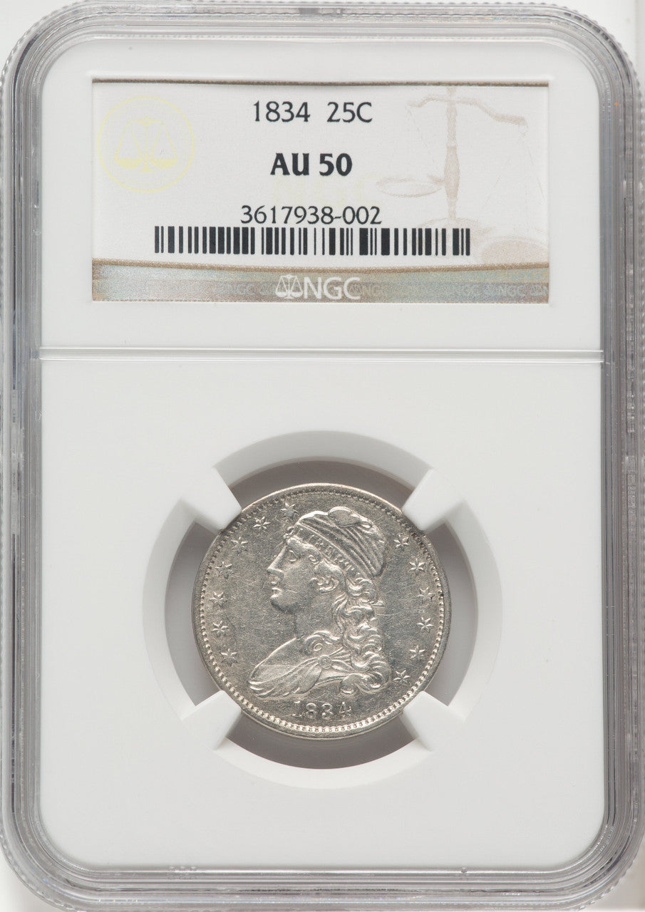 1834 25C Bust Quarter NGC AU50