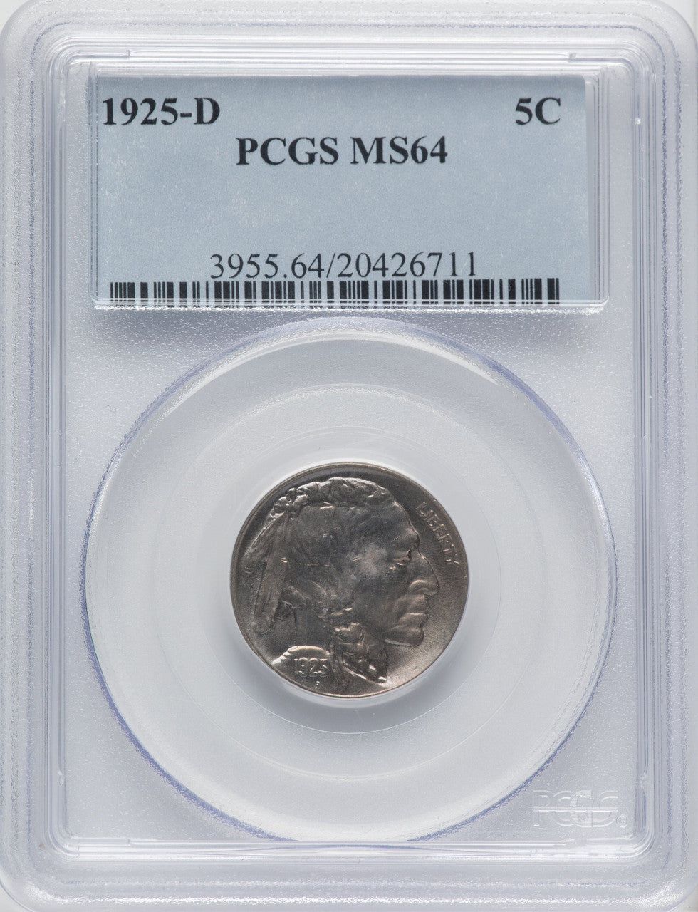 1925-D 5C Buffalo Nickel PCGS MS64