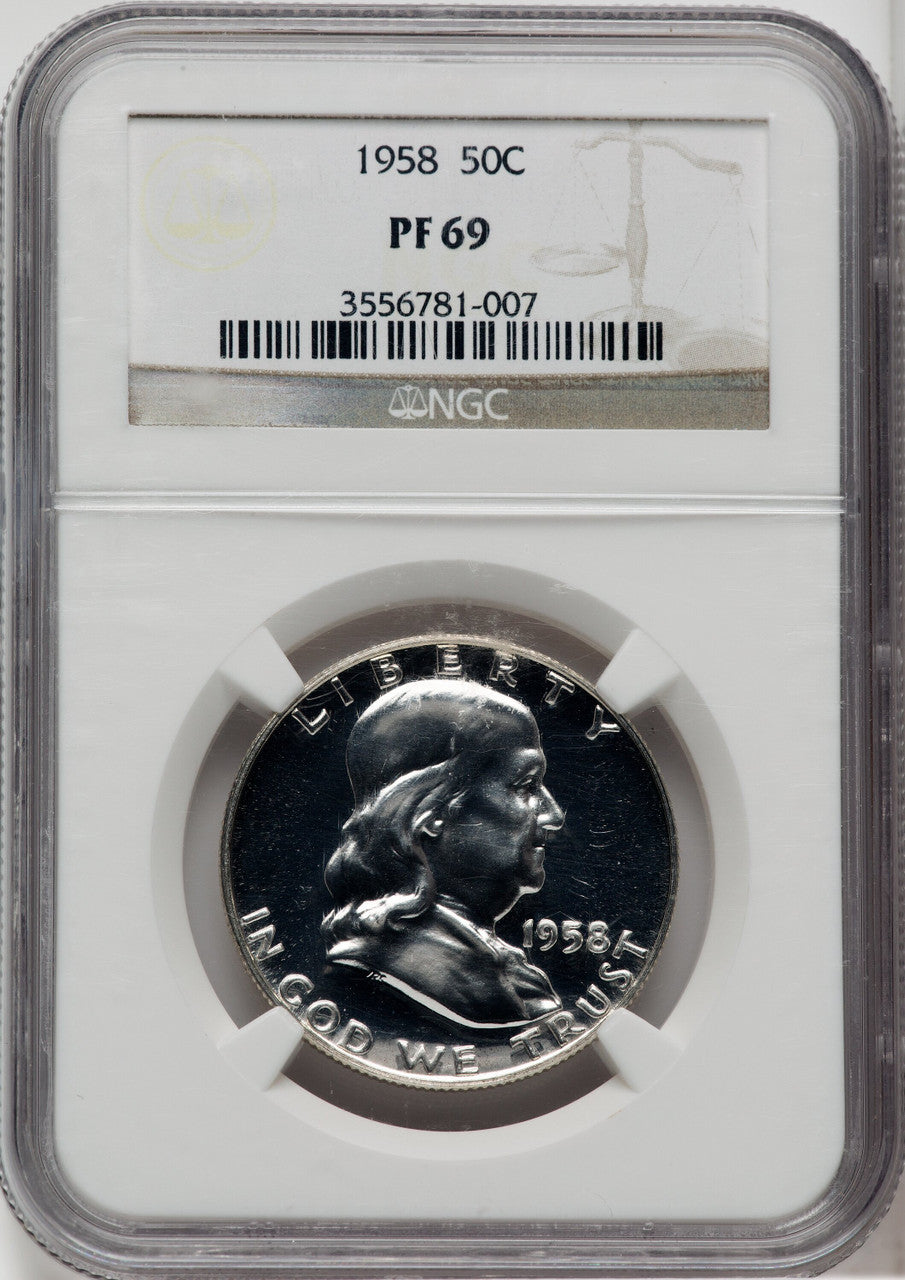 1958 50C Proof Franklin Half Dollar NGC PR69 (504758002)