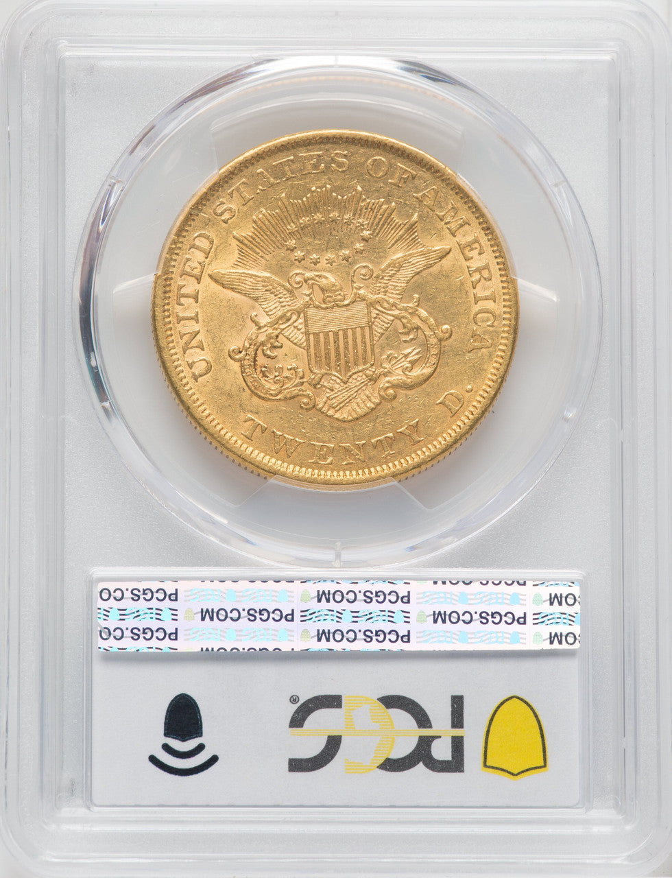 1853 $20 Liberty Double Eagle PCGS AU50