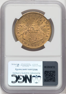 1872-S $20 Liberty Double Eagle NGC MS60