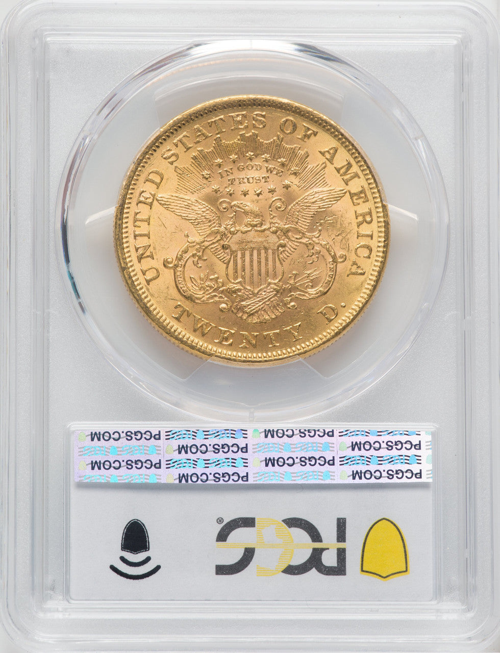 1876 $20 Liberty Double Eagle PCGS MS62