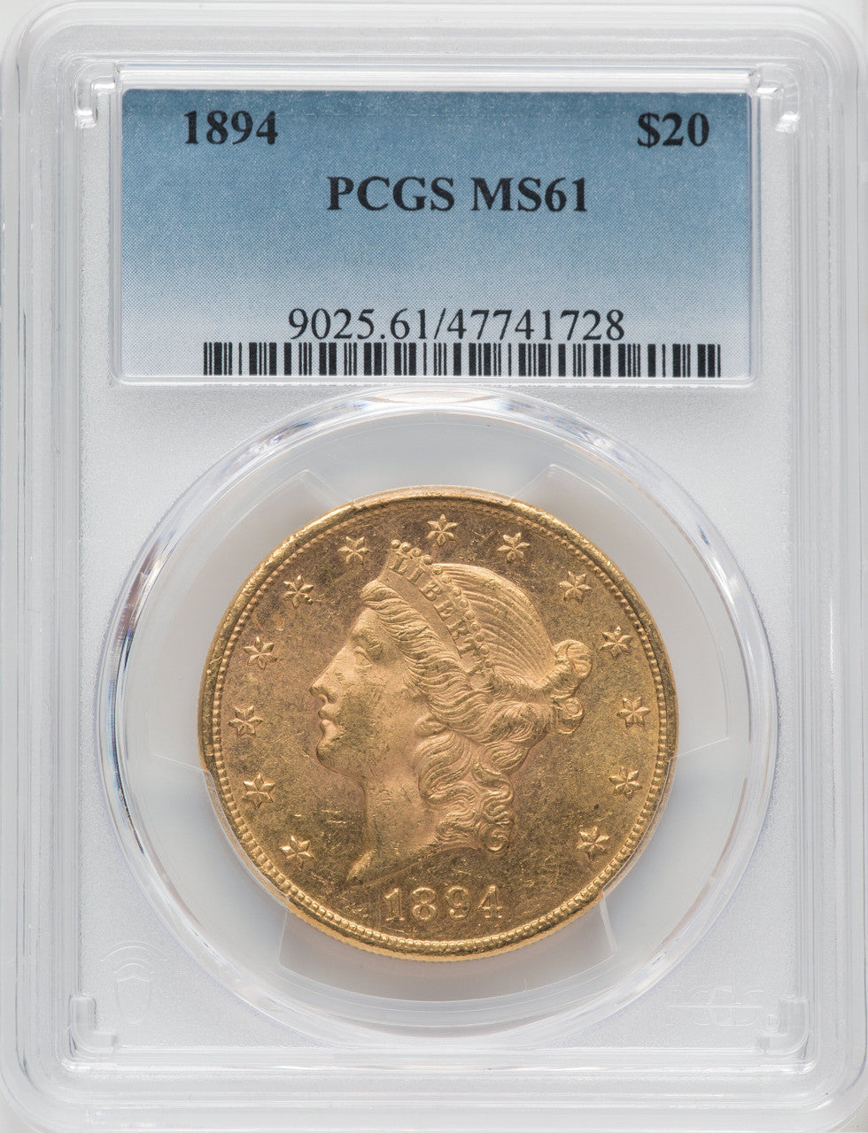 1894 $20 Liberty Double Eagle PCGS MS61