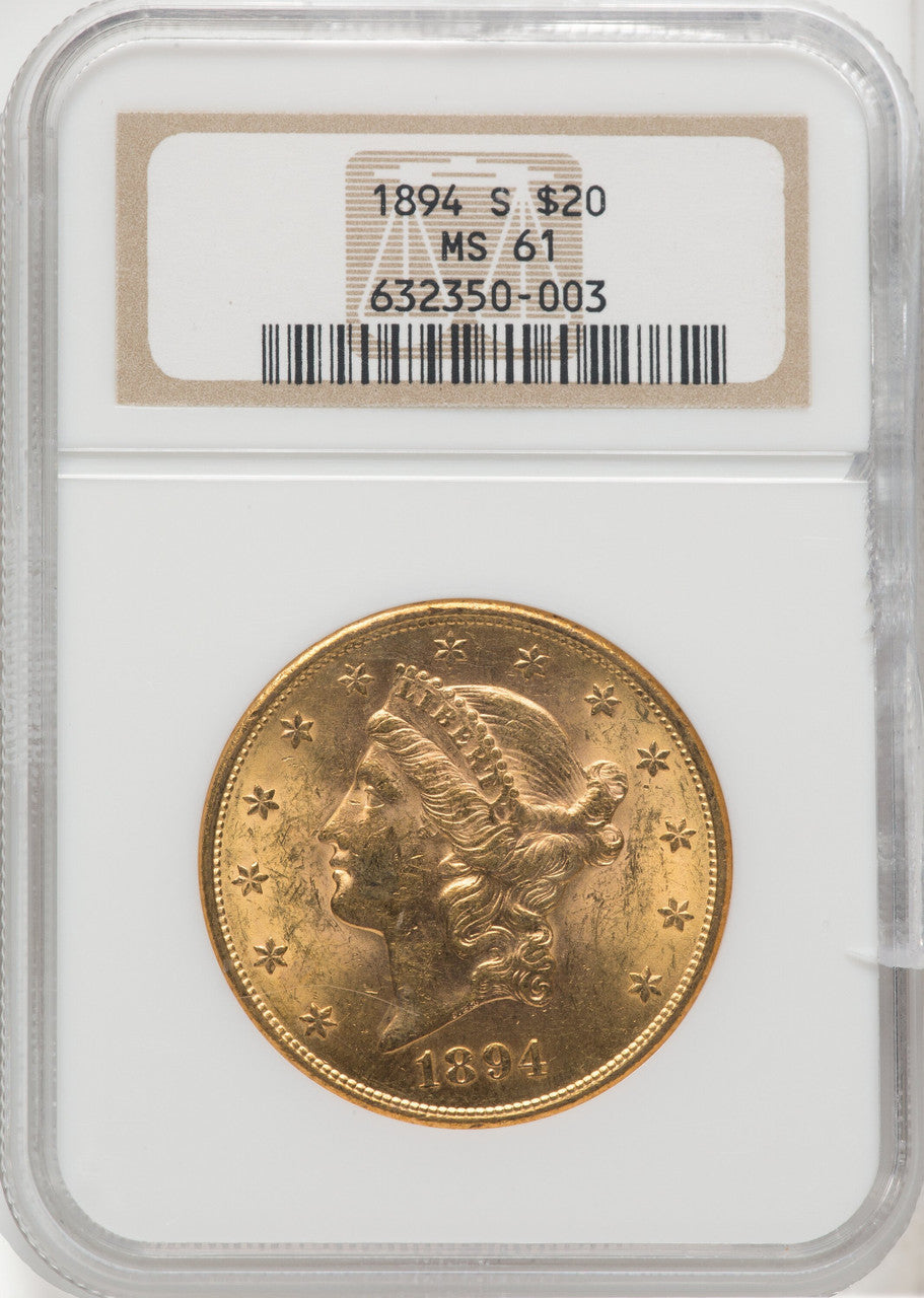 1894-S $20 Liberty Double Eagle NGC MS61