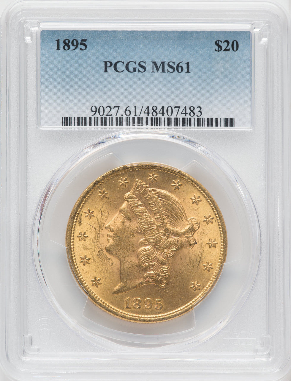 1895 $20 Liberty Double Eagle PCGS MS61