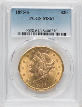 1895-S $20 Liberty Double Eagle PCGS MS61