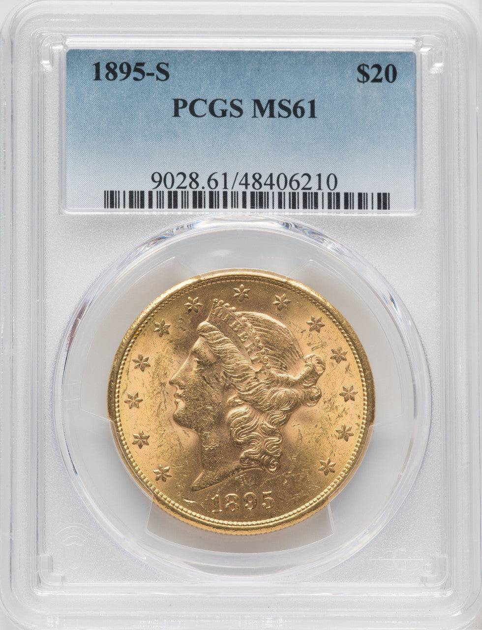 1895-S $20 Liberty Double Eagle PCGS MS61