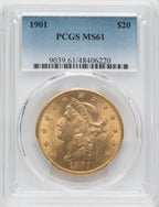 1901 $20 Liberty Double Eagle PCGS MS61