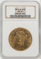 1903-S $20 Liberty Double Eagle NGC MS61