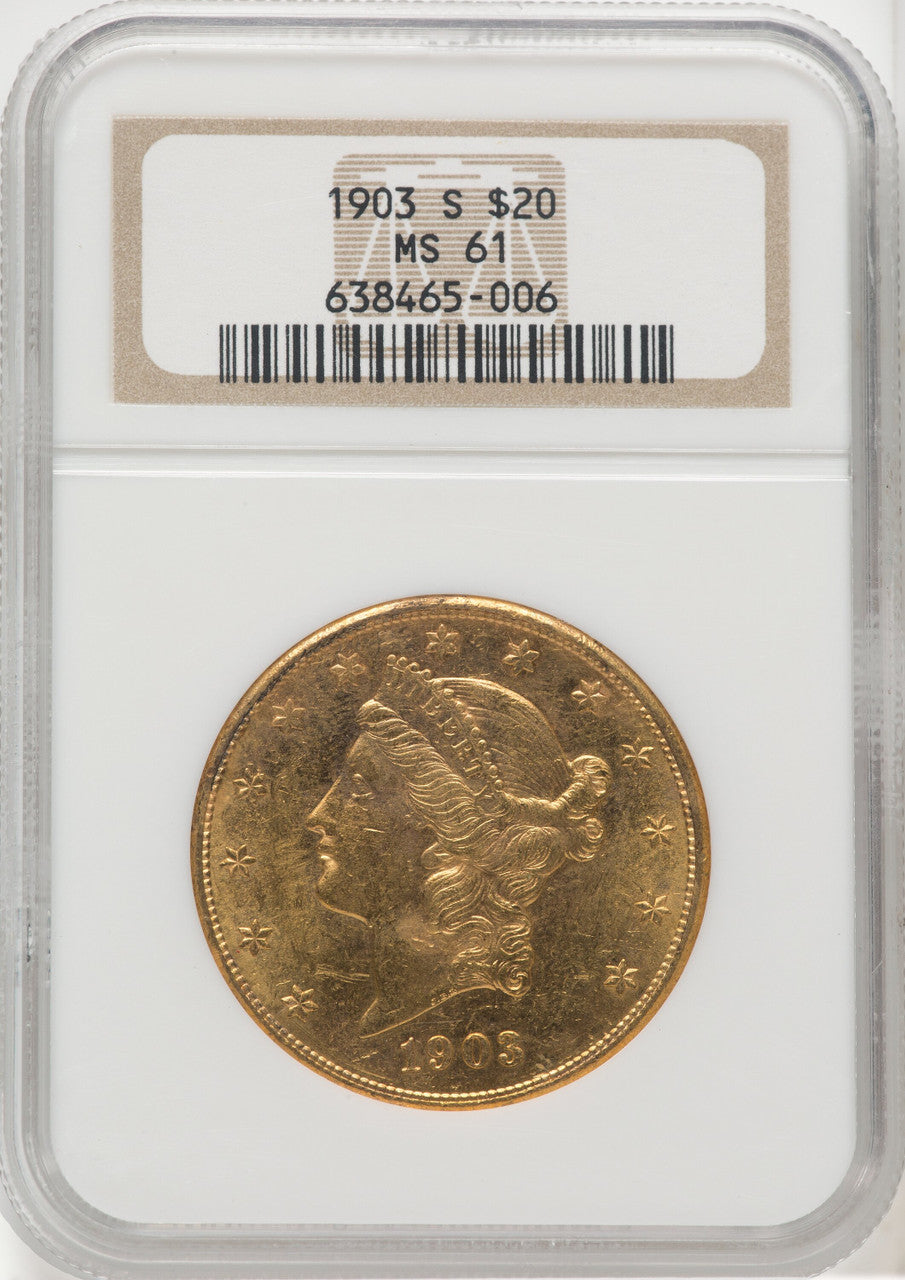 1903-S $20 Liberty Double Eagle NGC MS61