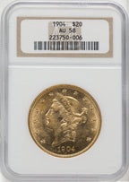 1904 $20 Liberty Liberty Double Eagle NGC AU58