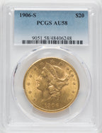 1906-S $20 Liberty Double Eagle PCGS AU58